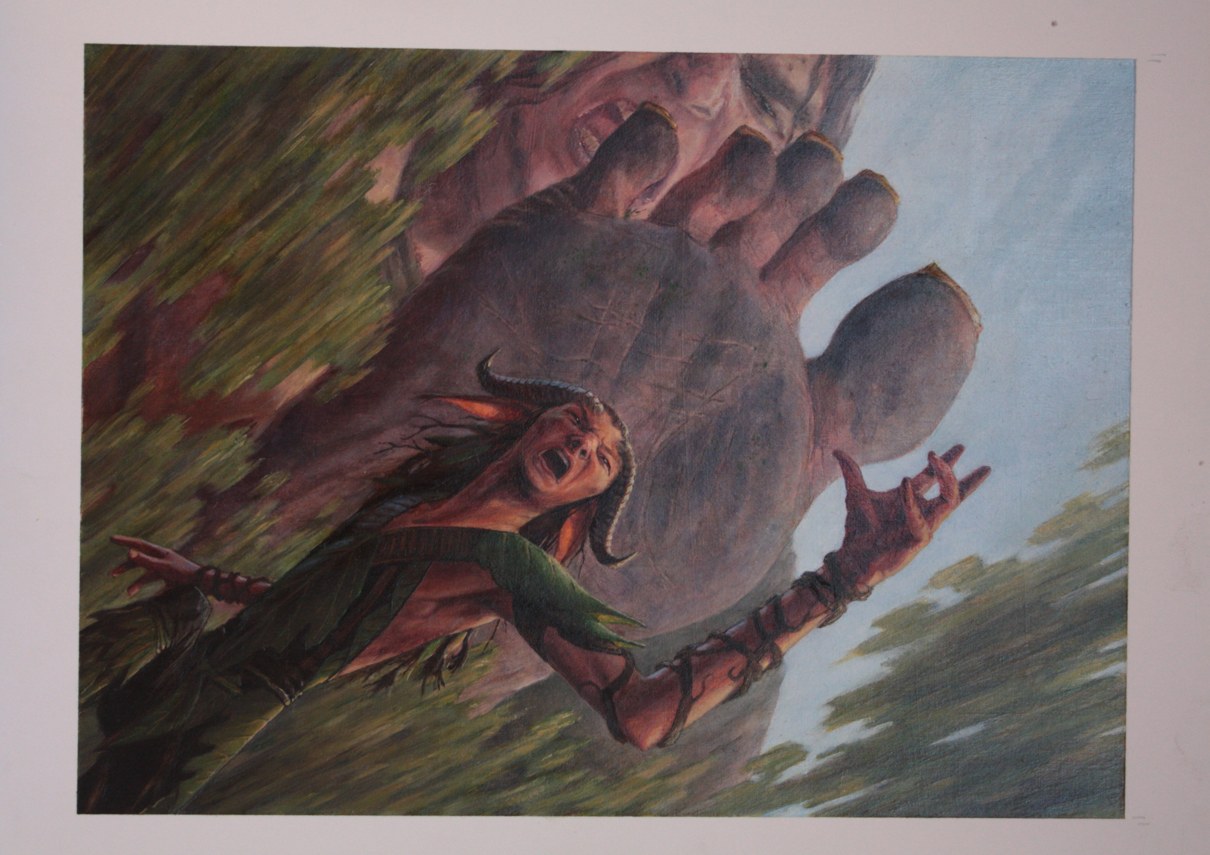 Original magic artwork Crush Underfoot MTG Art Painting Drawing Gathering