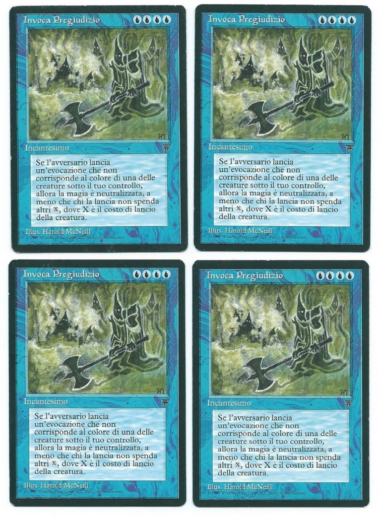 Legends 4x FBB Invoke Prejudice Magic the Gathering MTG Playset Cards