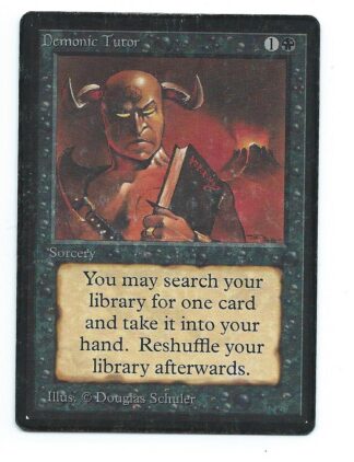 Magc MTG Beta Demonic Tutor HP - Copia