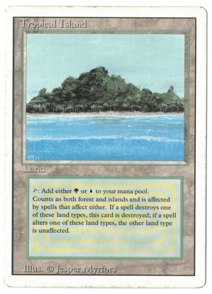 Magic MTG Revised Tropical Island front