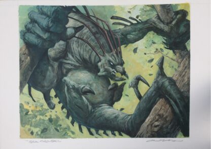 feral throwback original MTG painting