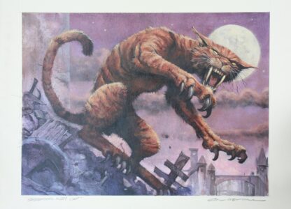 Original magic card drawing Saberthoot Alley Cat