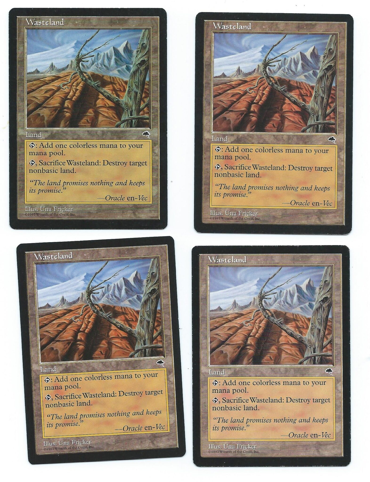 4x Tempest Wasteland | MTG Magic the Gathering Land Play Set