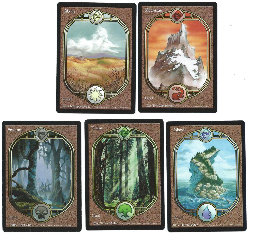 Unglued complete full art land set - 5 cards (Island, Swamp, Plains, etc.) 