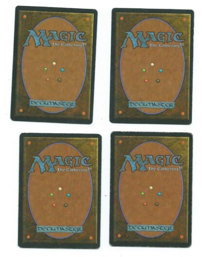 Magic MTG Misprint 4x Burrowing Strip Mine Spanish Cavar Tuneles back