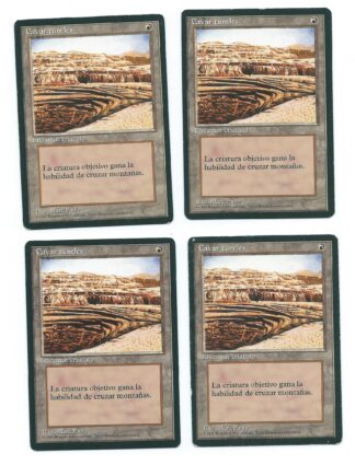 Magic MTG Misprint 4x Spanish Burrowing Strip Mine