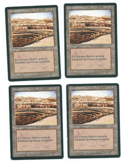 Magic MTG Misprint 4x Spanish Burrowing Strip Mine