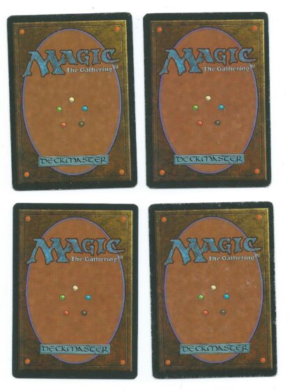 Magic MTG Misprint 4x Spanish Burrowing Strip Mine back