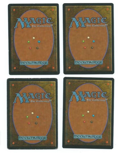 Magic MTG 4x FBB Misprint German Forest Plains back