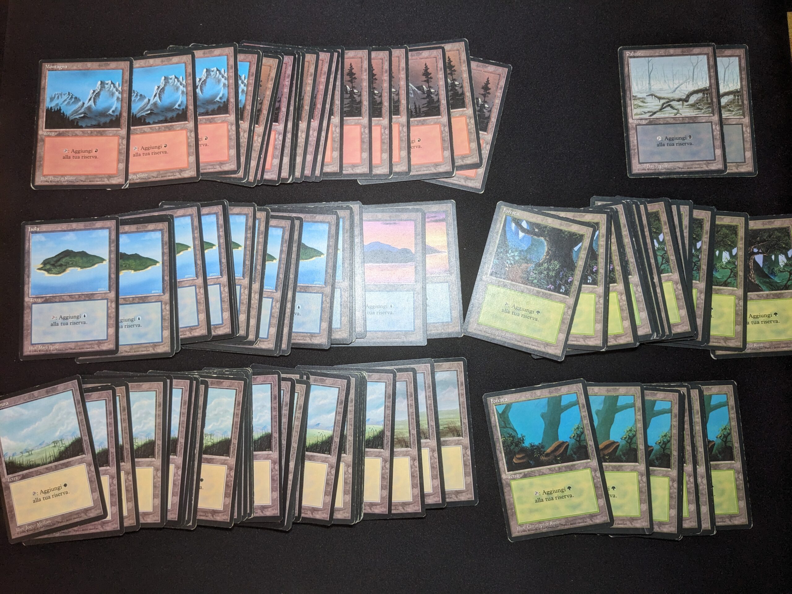 FBB Basic Lands Lot 100+ italian black border