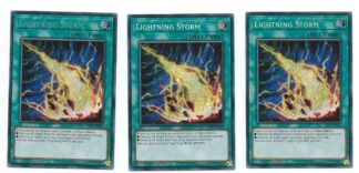 Yu Gi Oh playset 3x Lightning Storm IGAS-EN067 front