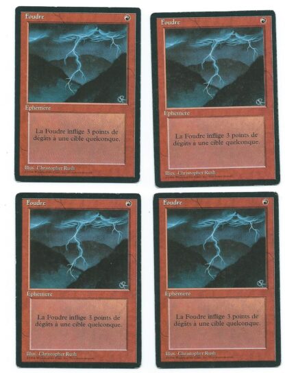 Magic MTG 4x FBB Ligtning Bolt French