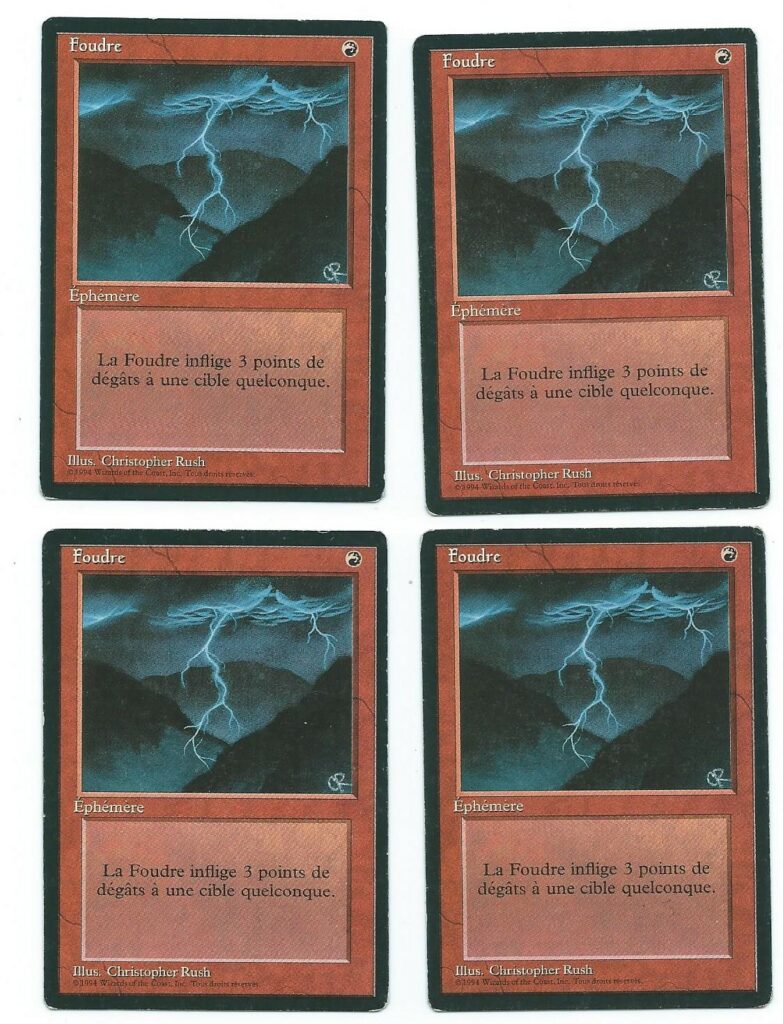 1x FBB French Lightning Bolt Magic the Gathering MTG Singles Cards