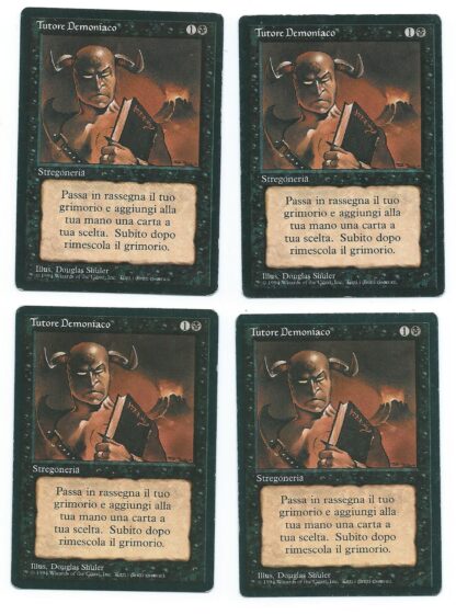 Magic MTG FBB 4x Demonic Tutor Italian