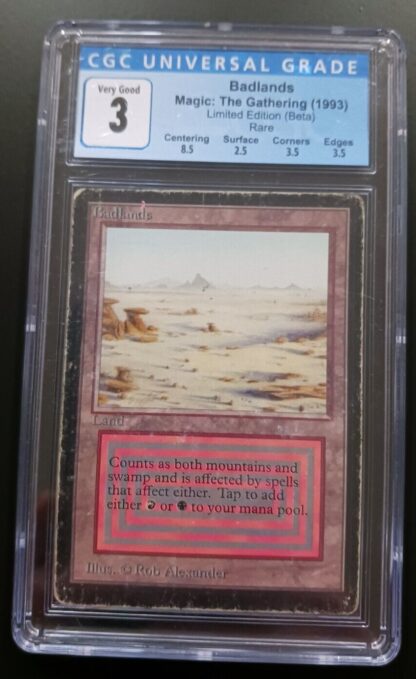 Magic MTG limited edition Beta Badlands graded CGC 3