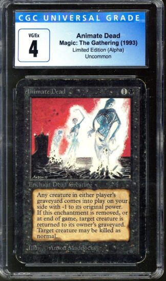 Magic MTG Alpha Animate Dead CGC 4 front