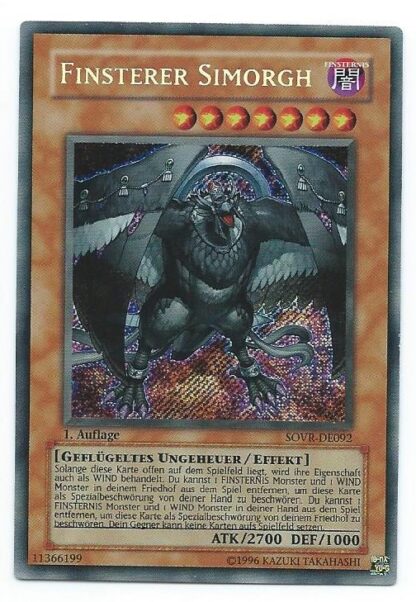 Yugioh! Dark Simorgh SOVR-EN092 Secret Rare 1st Edition German