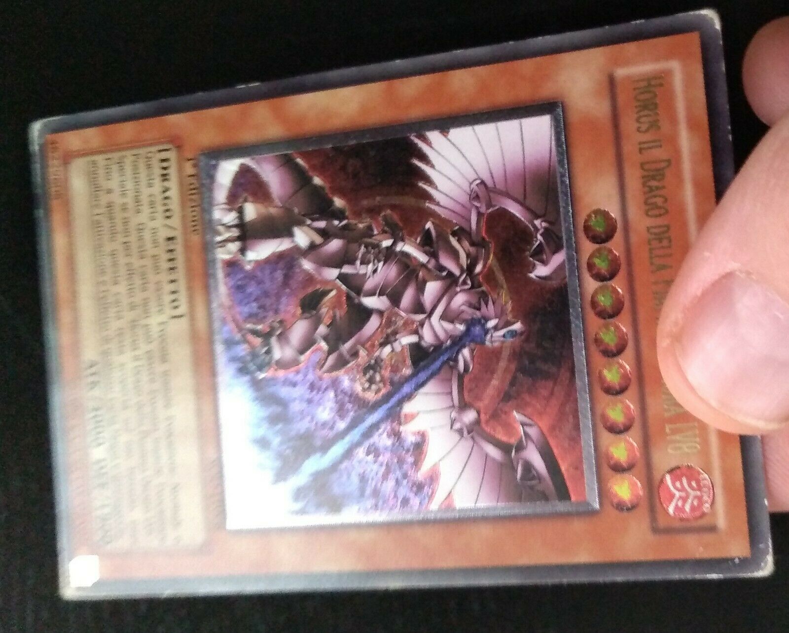 Yugioh! Horus the Black Flame Dragon LV8 ITALIAN Ultimate Rare 1st Ed.  SOD-EN008