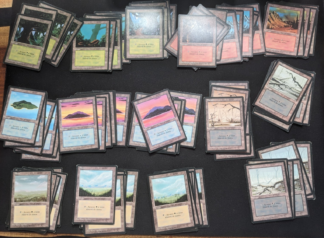 FBB Basic Lands Lot full set 15x French black border
