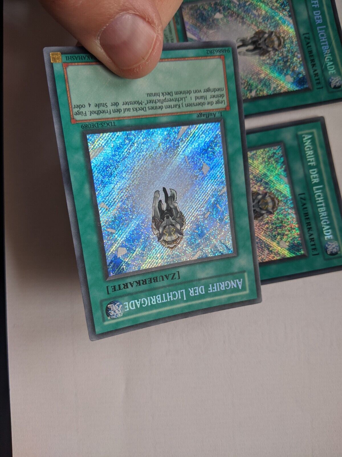 Pickering Framework Aftensmad Yugioh! 3x Charge of the Light Brigade TDGS-EN089 GERMAN Secret Rare 1st  Ed. | Mox Beta